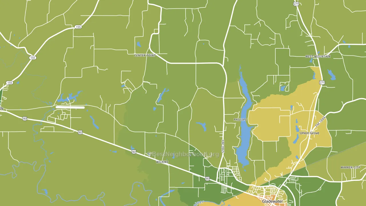Wilkins, TX block-group voter-turnout map