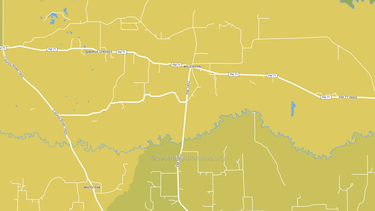 Wilkinson, TX block-group voter-turnout map