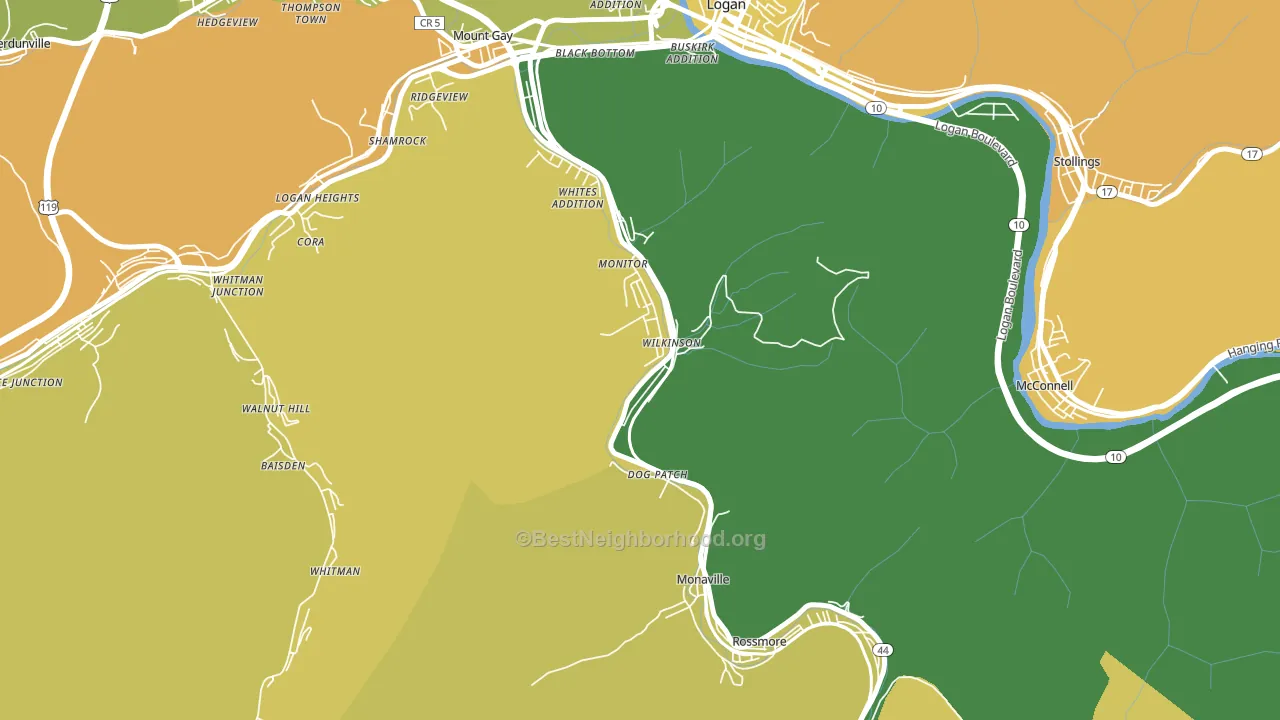 Wilkinson, WV block-group voter-turnout map