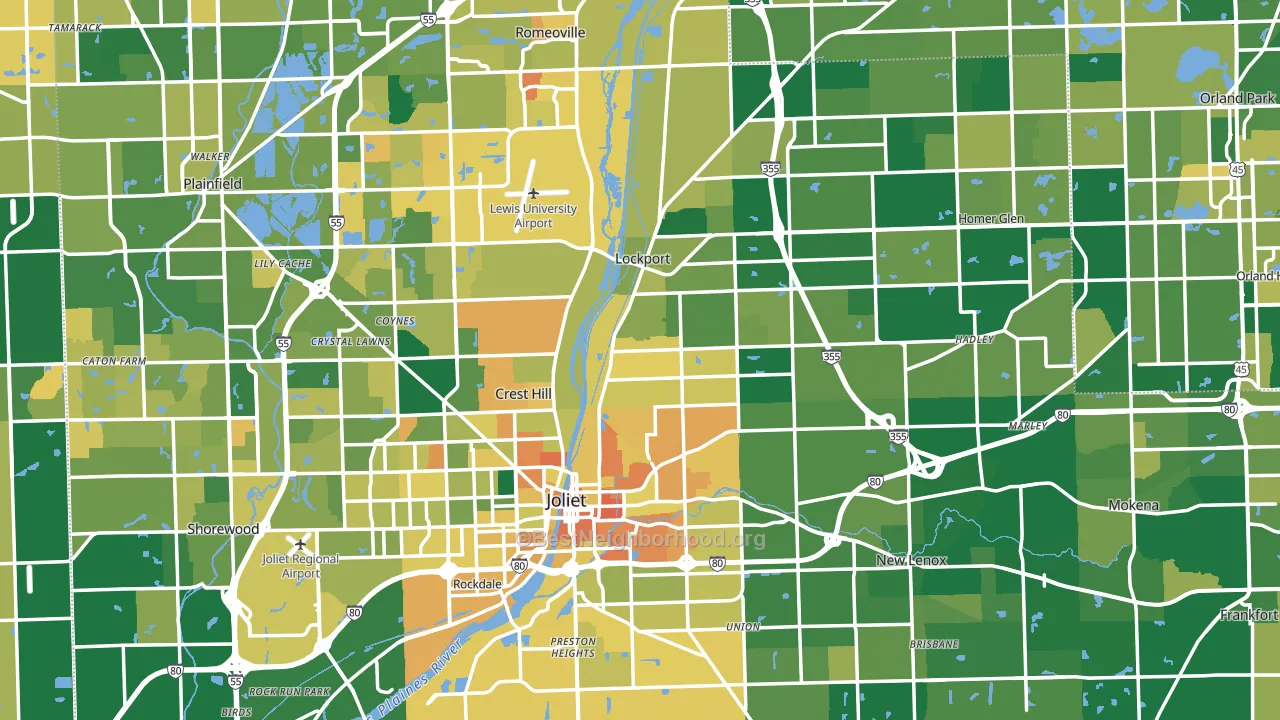 Will County, IL block-group voter-turnout map