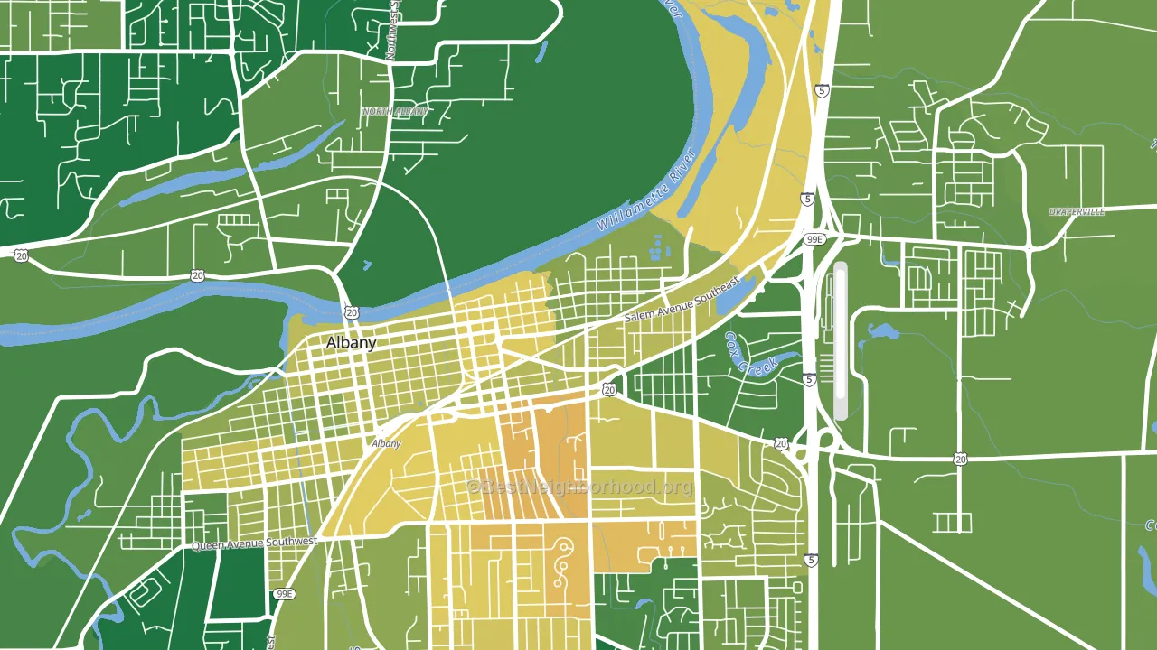 Willamette, Albany, OR block-group voter-turnout map