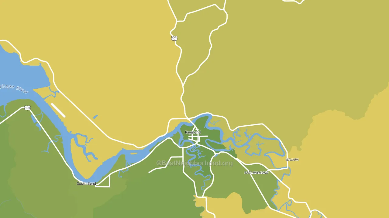 Willapa, WA block-group voter-turnout map