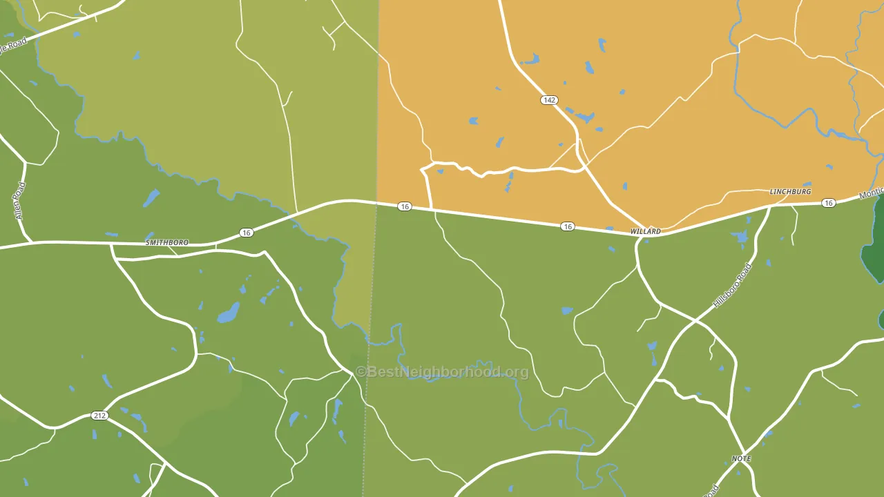 Willard, GA block-group voter-turnout map