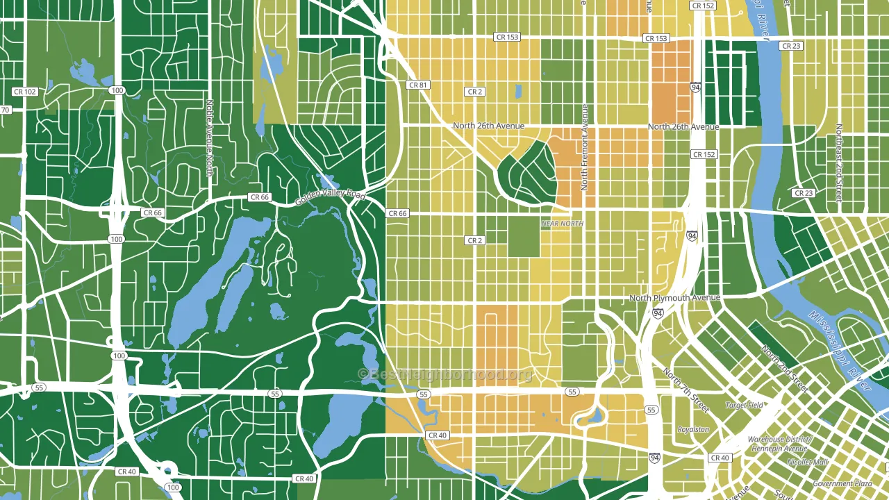 Willard-Hay, Minneapolis, MN block-group voter-turnout map