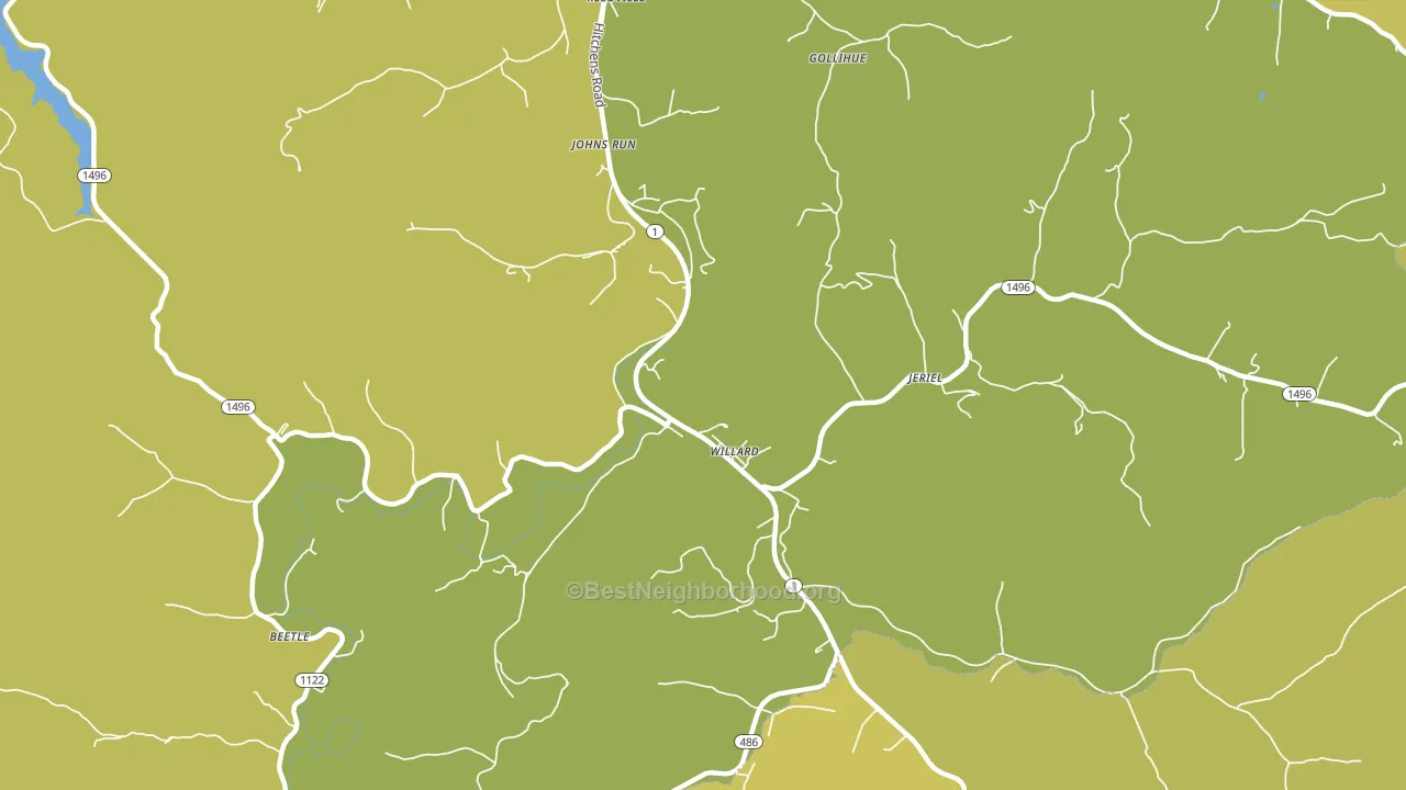 Willard, KY block-group voter-turnout map