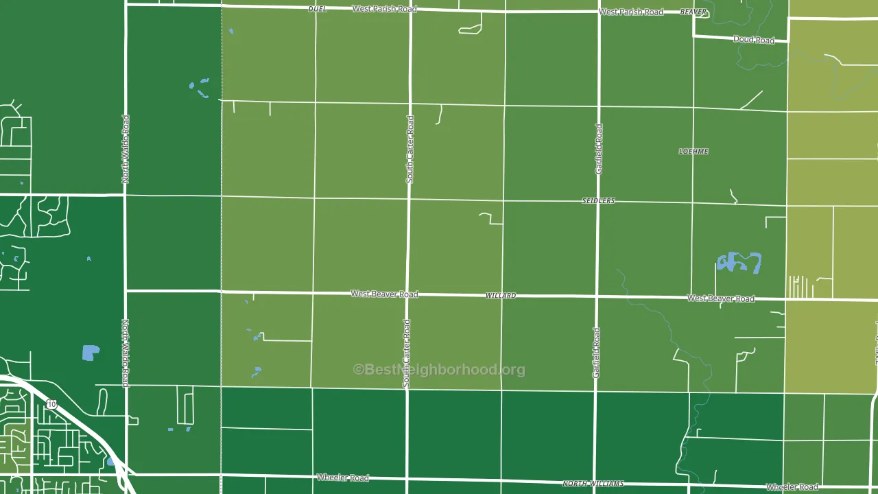 Willard, MI block-group voter-turnout map
