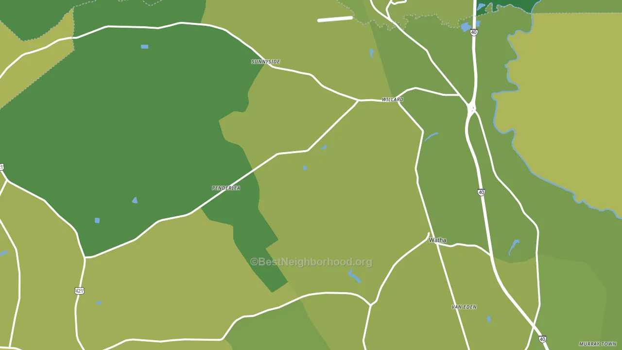 Willard, NC block-group voter-turnout map