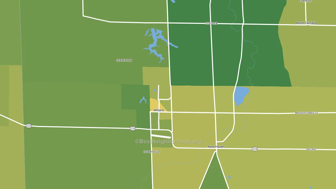 Willard, OH block-group voter-turnout map