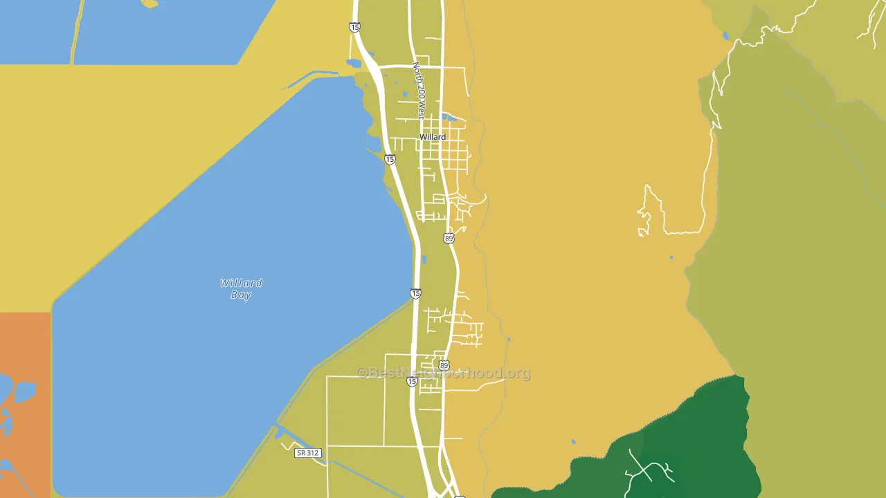 Willard, UT block-group voter-turnout map