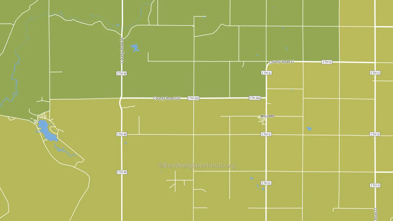 Willard, WI block-group voter-turnout map