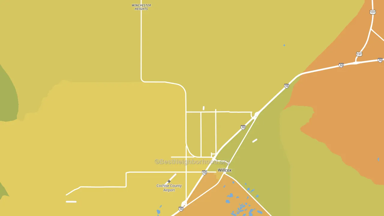 Willcox, AZ block-group voter-turnout map