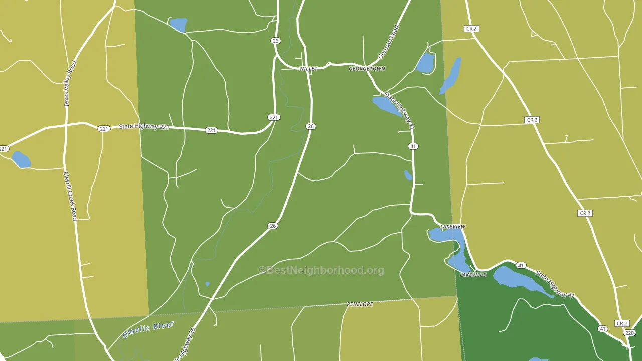 Willet, NY block-group voter-turnout map