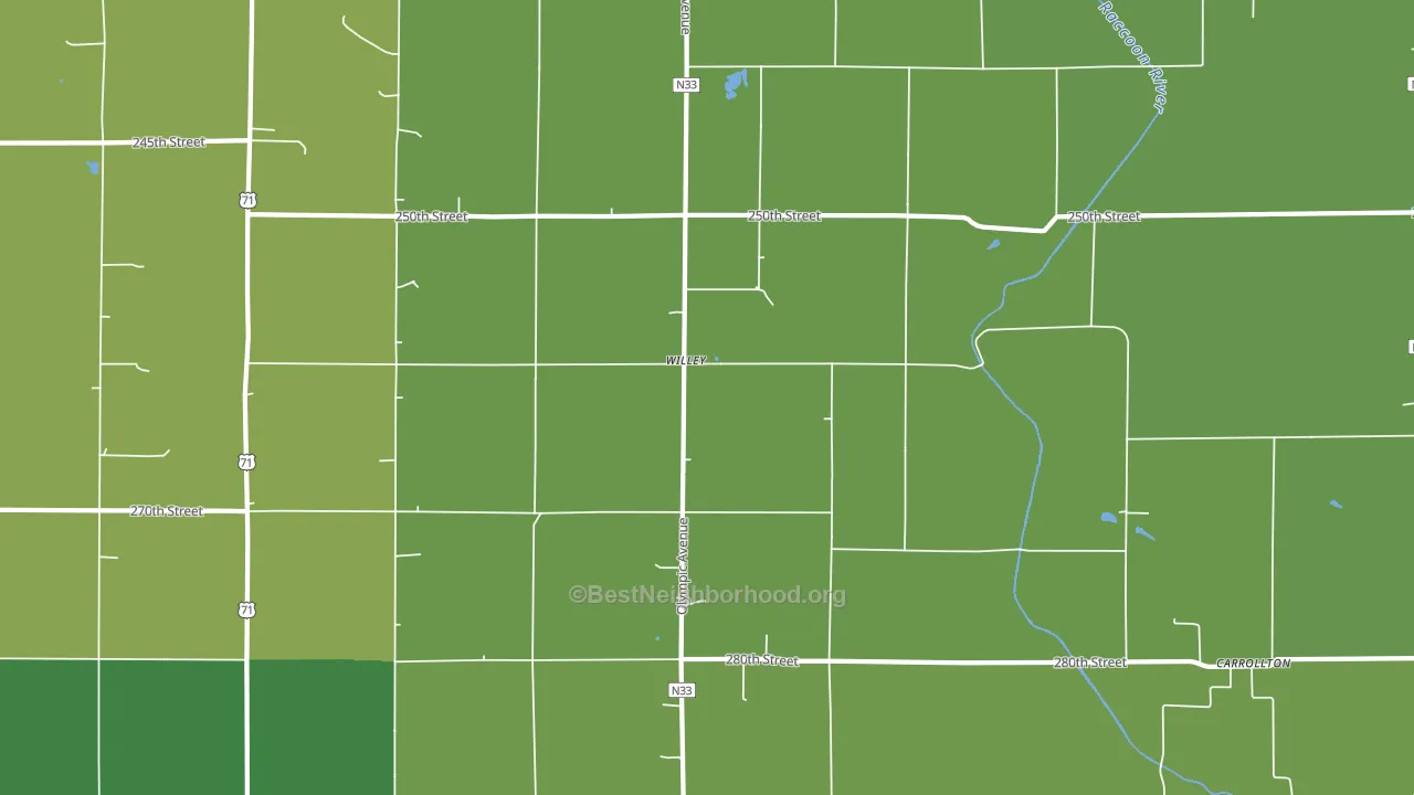 Willey, IA block-group voter-turnout map