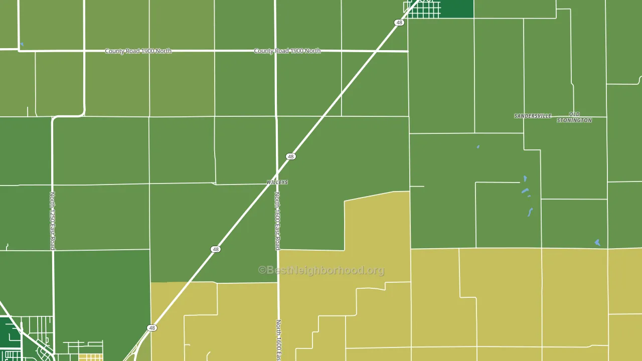 Willeys, IL block-group voter-turnout map