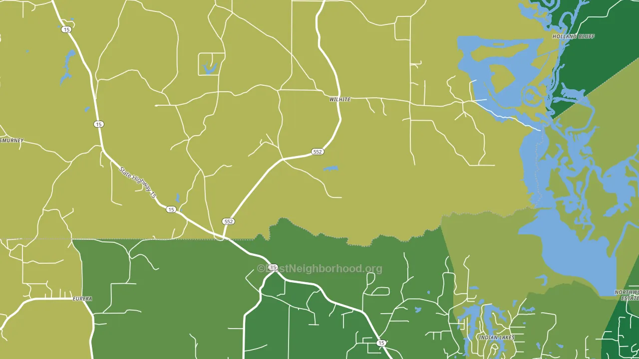 Willhite, LA block-group voter-turnout map