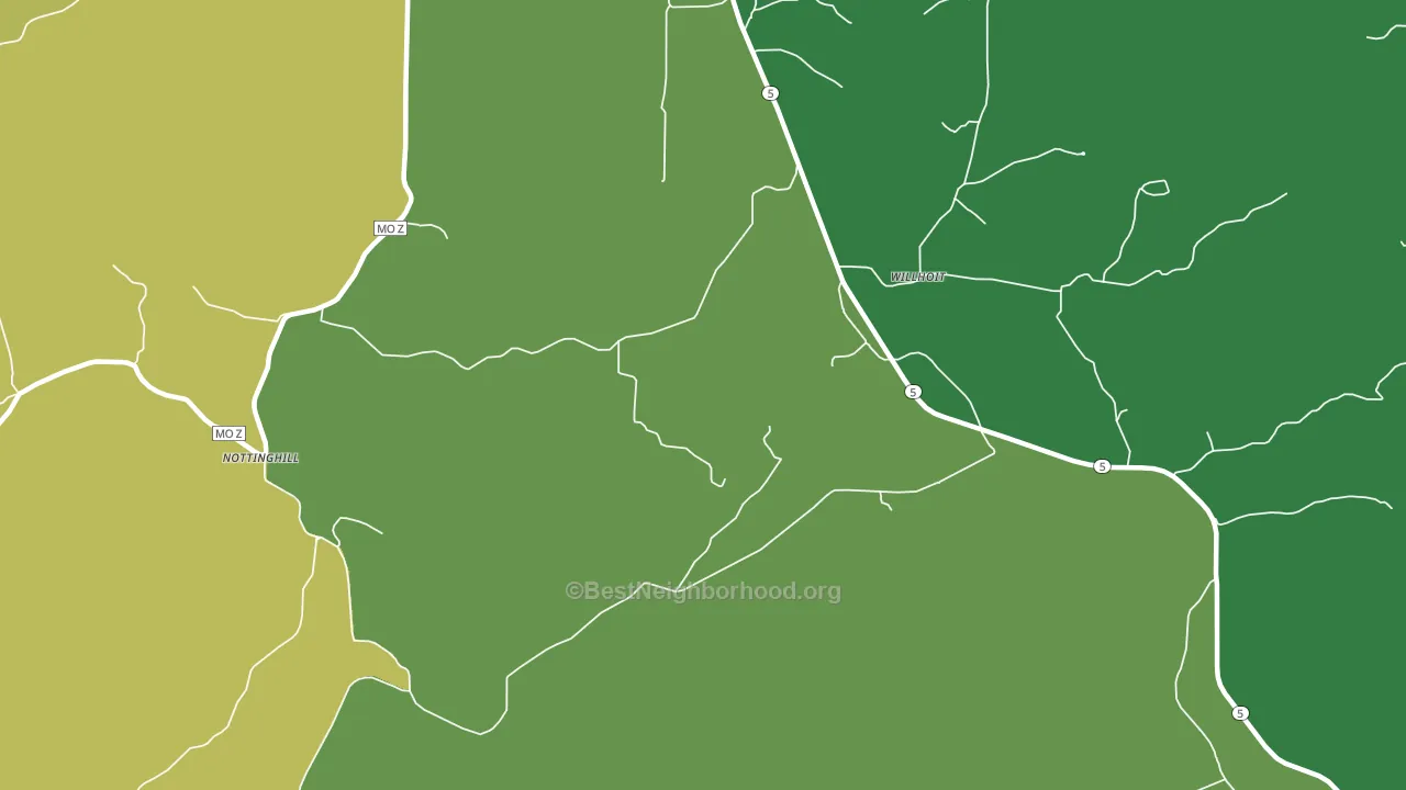 Willhoit, MO block-group voter-turnout map