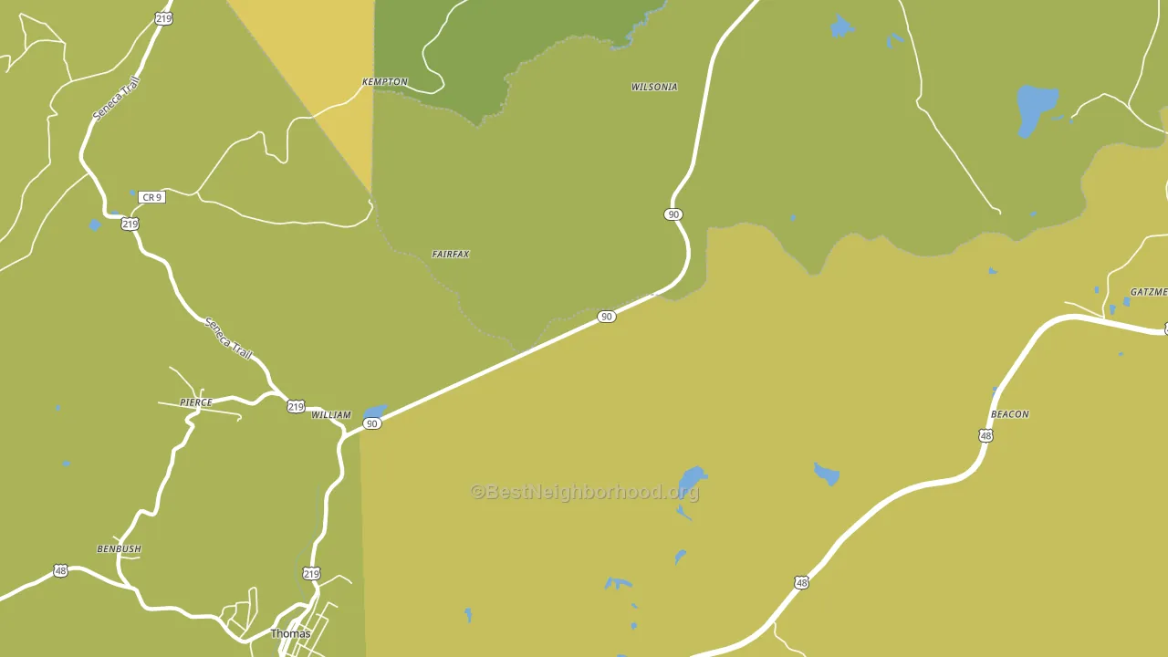 William, WV block-group voter-turnout map