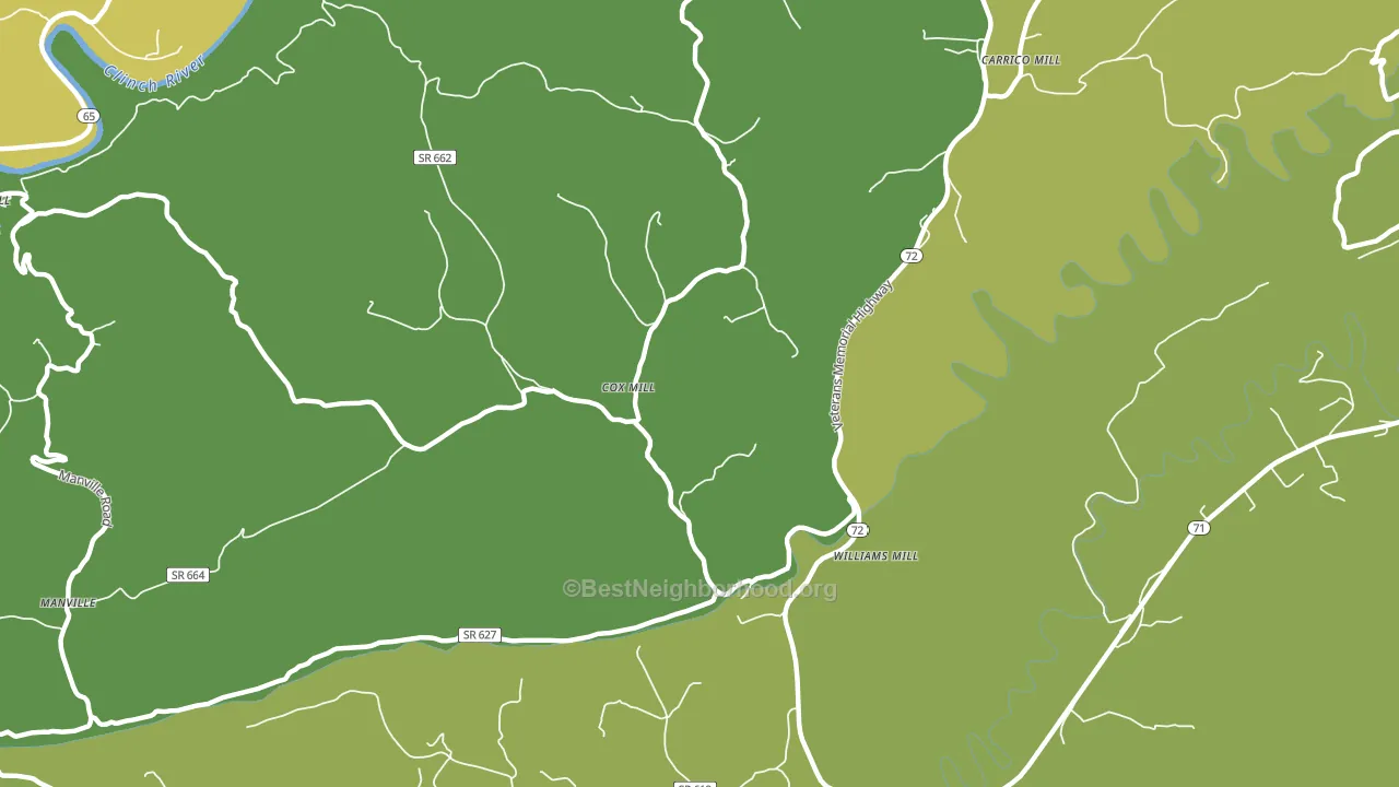 Williams Mill, VA block-group voter-turnout map
