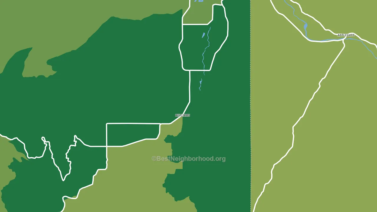 Williams, OR block-group voter-turnout map