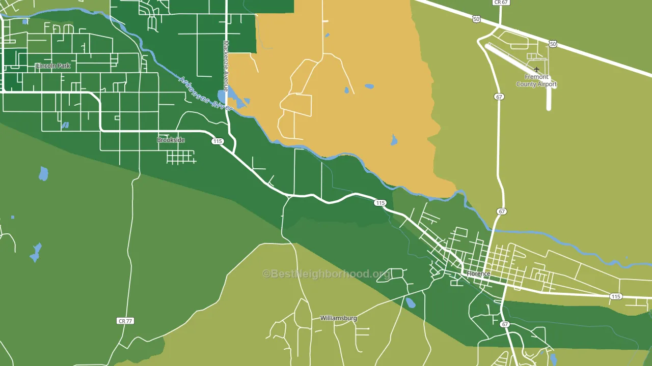 Williamsburg, CO block-group voter-turnout map