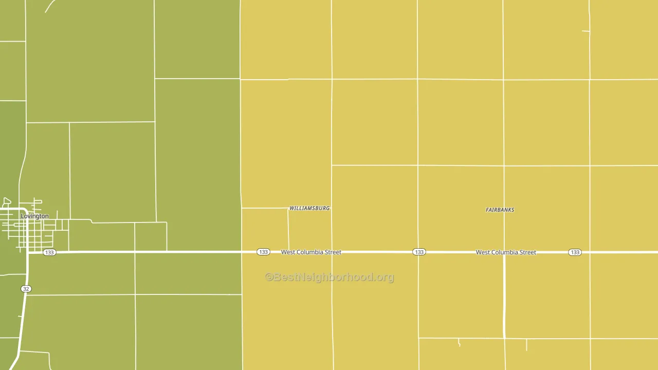 Williamsburg, IL block-group voter-turnout map