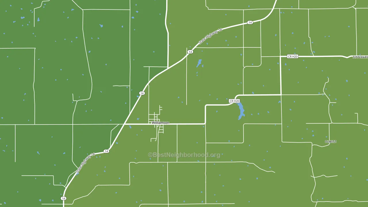 Williamson, IA block-group voter-turnout map