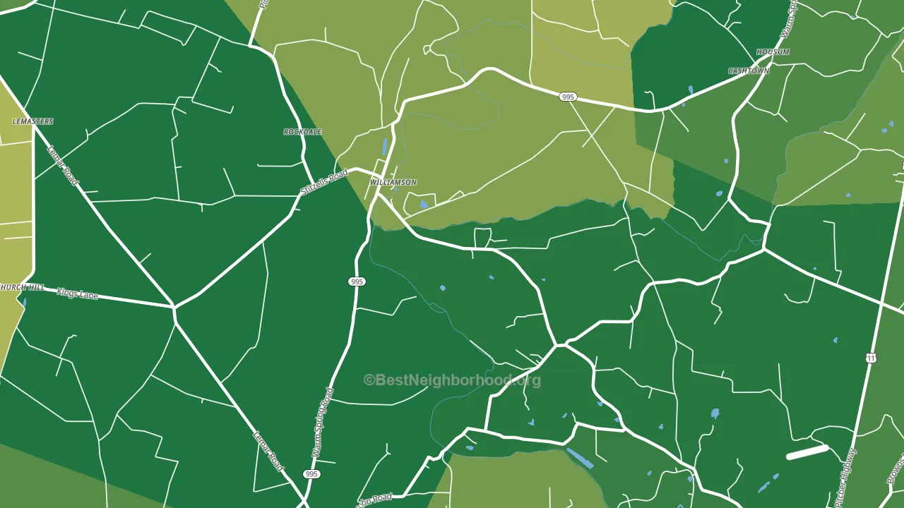 Williamson, PA block-group voter-turnout map