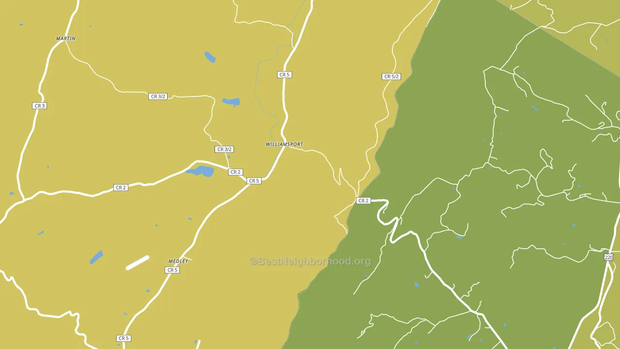 Williamsport, WV block-group voter-turnout map