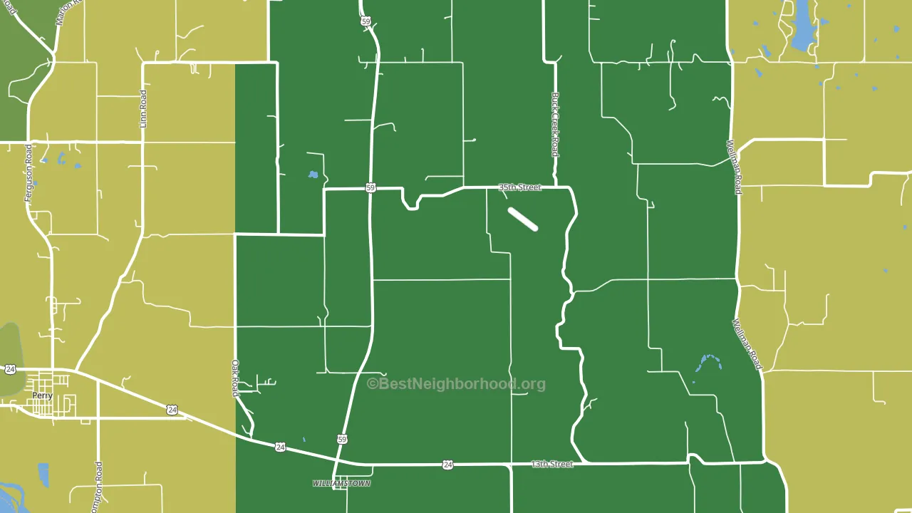 Williamstown, KS block-group voter-turnout map