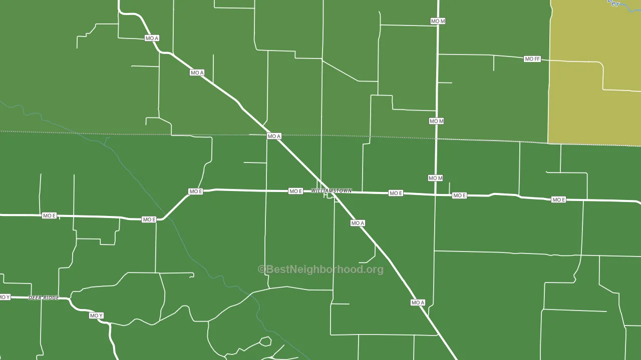 Williamstown, MO block-group voter-turnout map