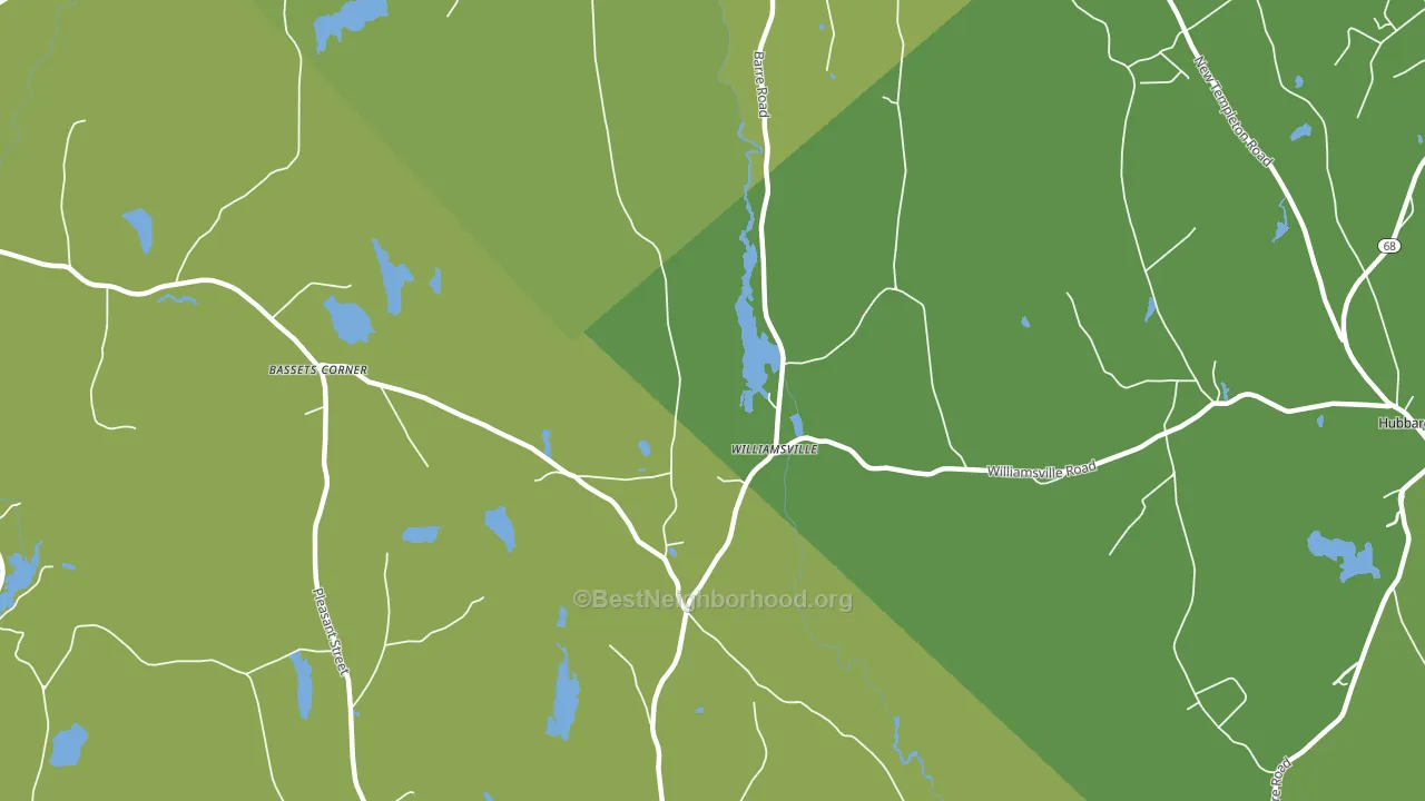 Williamsville, MA block-group voter-turnout map