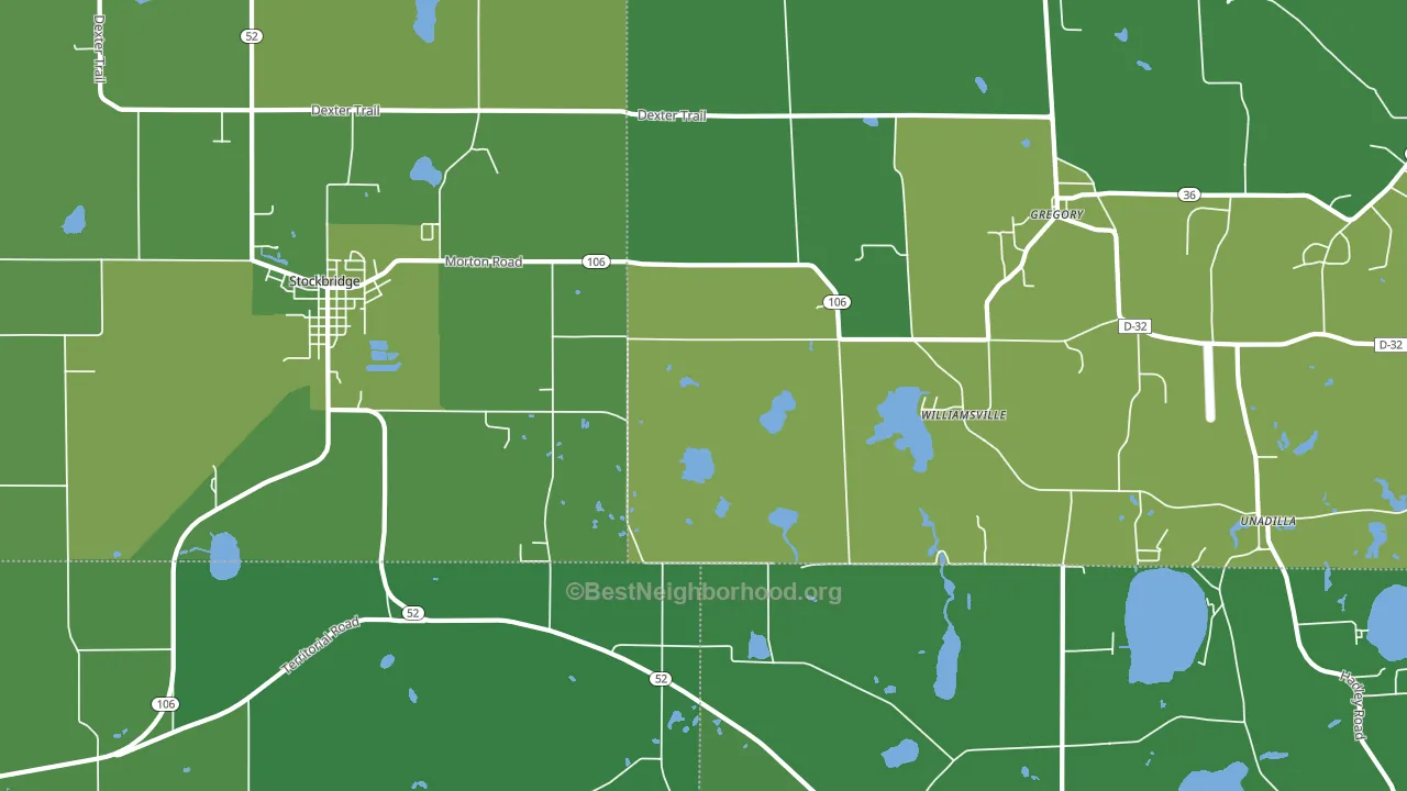 Williamsville, MI block-group voter-turnout map