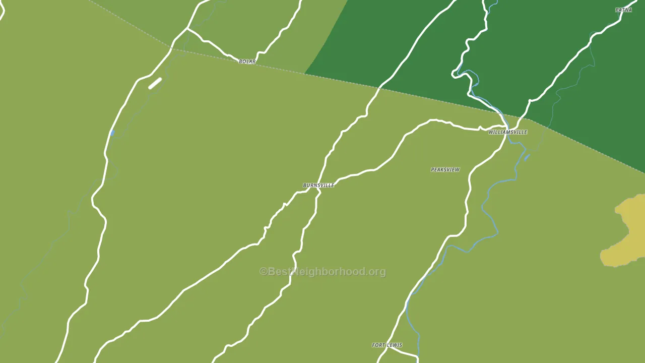 Williamsville, VA block-group voter-turnout map