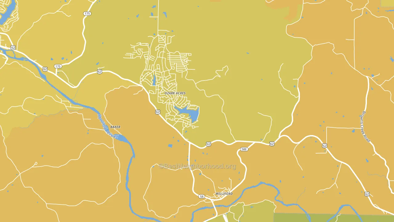 Williford, AR block-group voter-turnout map