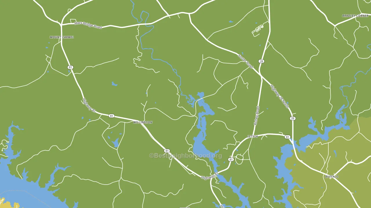 Willington, SC block-group voter-turnout map