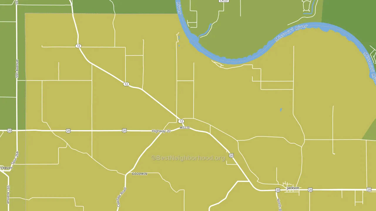 Willis, NE block-group voter-turnout map
