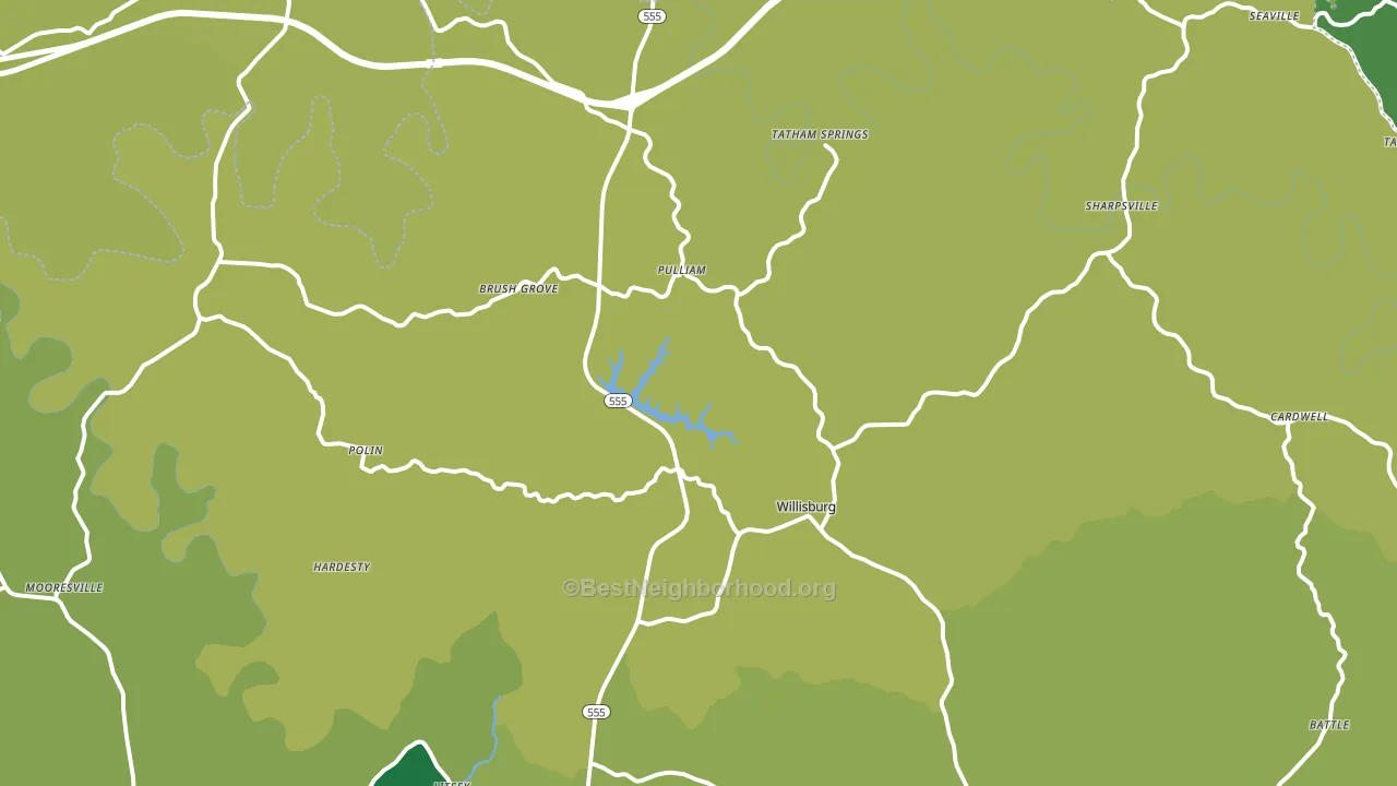 Willisburg, KY block-group voter-turnout map