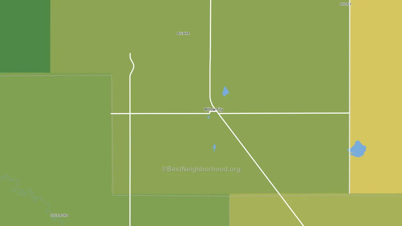 Willow City, ND block-group voter-turnout map