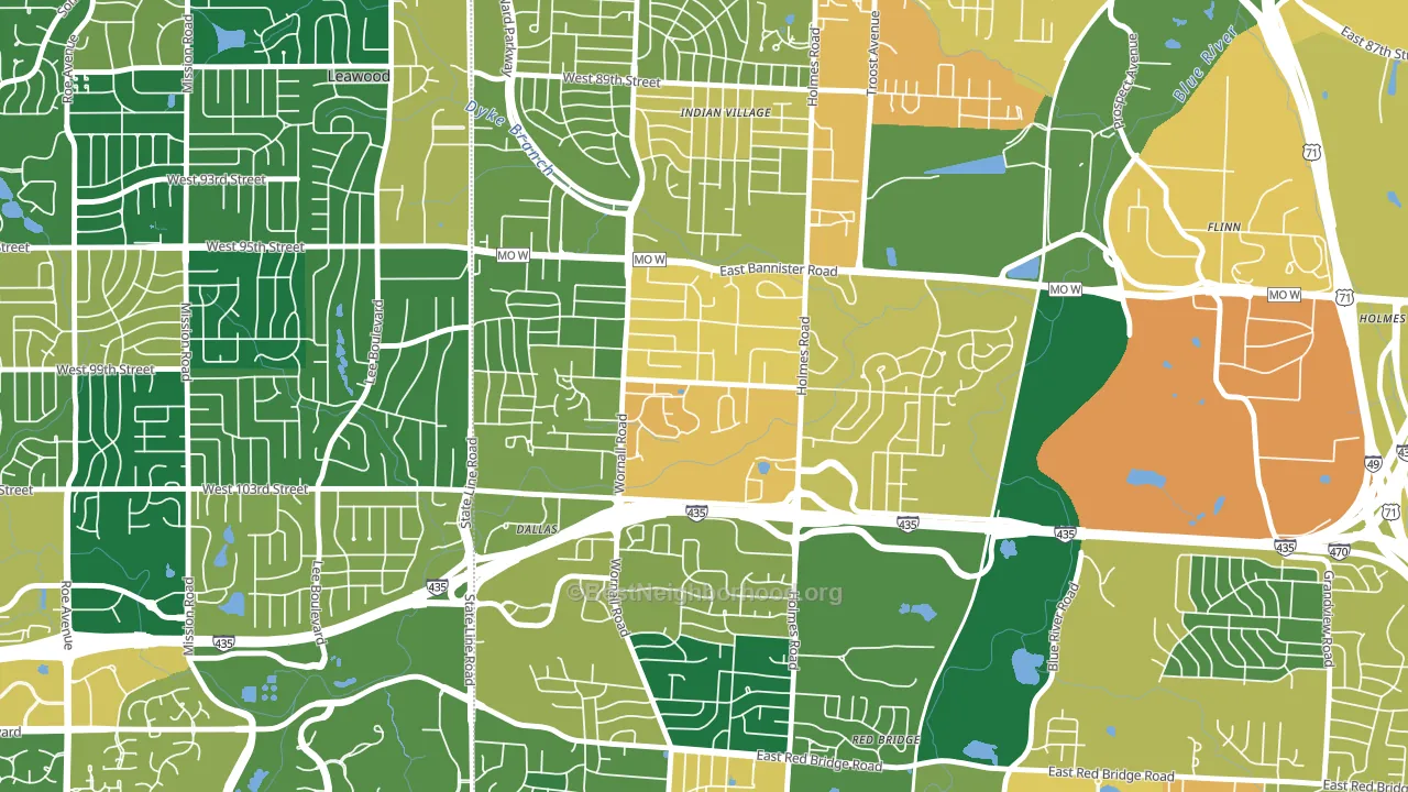 Willow Creek, Kansas City, MO block-group voter-turnout map