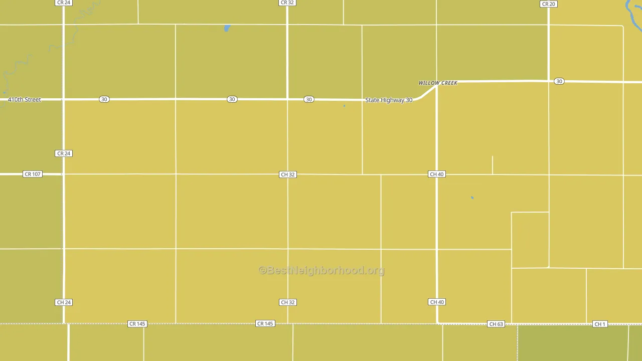Willow Creek, MN block-group voter-turnout map