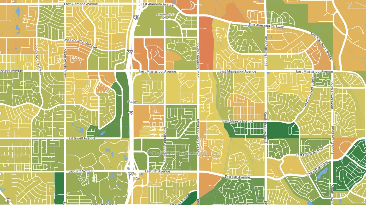 Willow Park, Aurora, CO block-group voter-turnout map