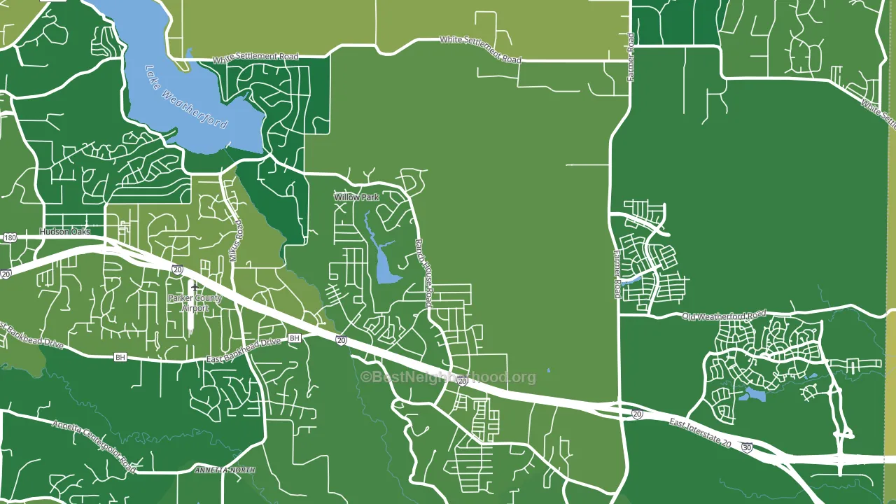 Willow Park, TX block-group voter-turnout map