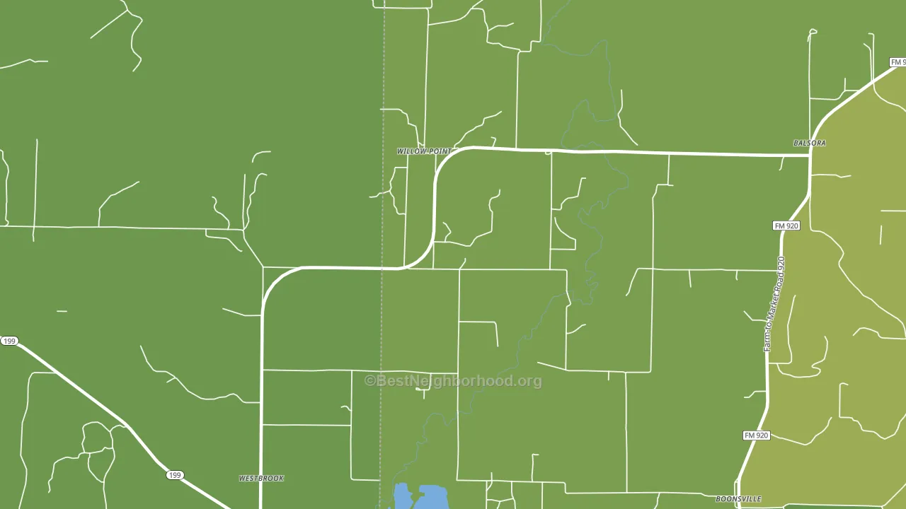 Willow Point, TX block-group voter-turnout map