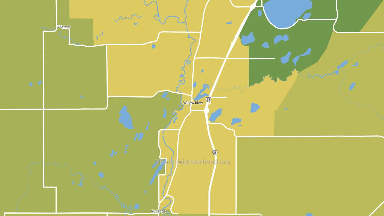 Willow River, MN block-group voter-turnout map