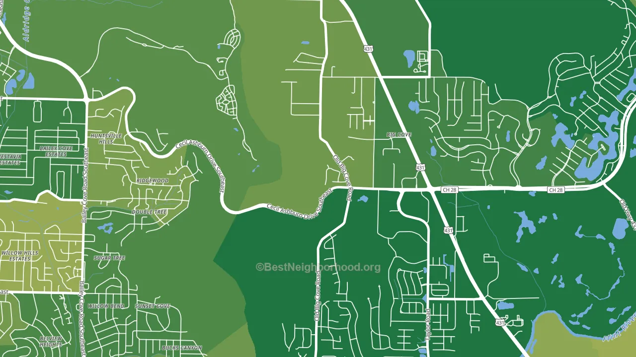 Willowbrook, AL block-group voter-turnout map