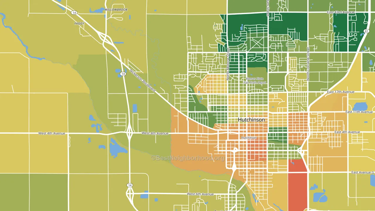 Willowbrook, KS block-group voter-turnout map