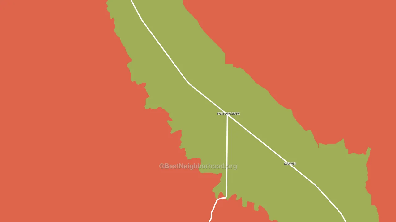 Willowcreek, OR block-group voter-turnout map
