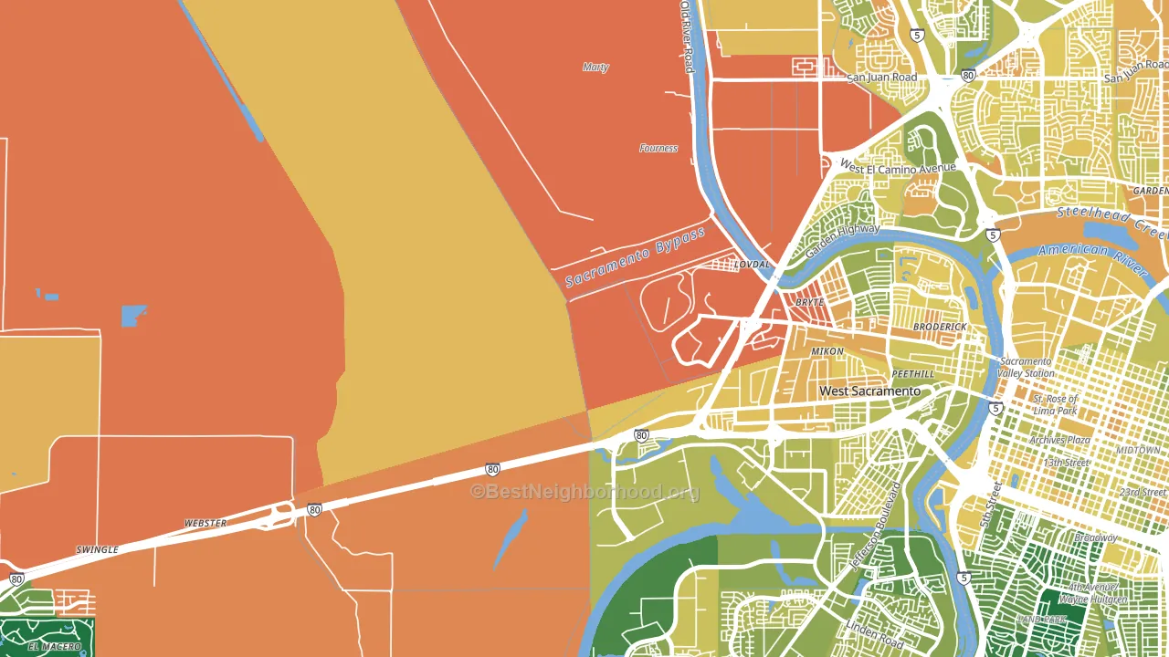Willowcreek, Sacramento, CA block-group voter-turnout map