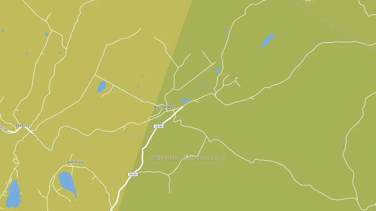 Willowemoc, NY block-group voter-turnout map