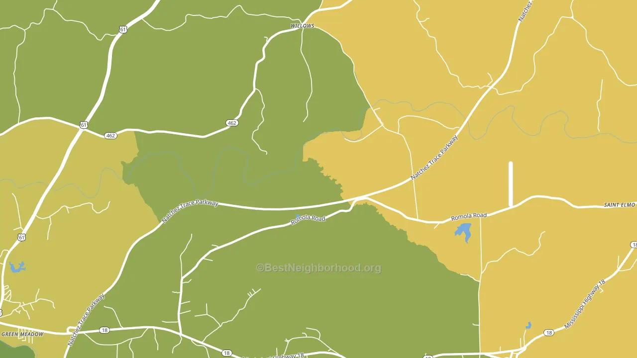 Willows, MS block-group voter-turnout map